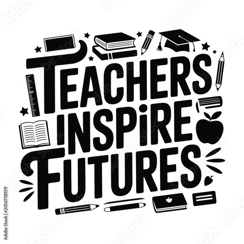 Teachers day t-shirt design template. Teacher Quotes Design