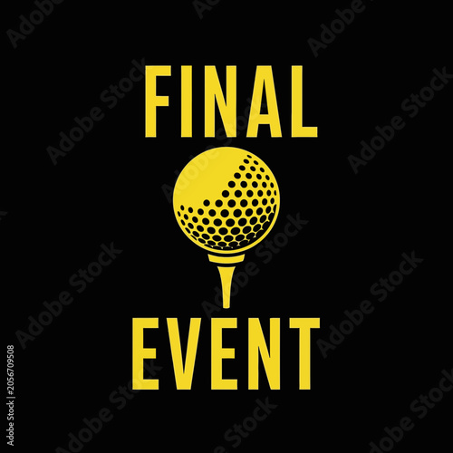 Final Golf Event Championship Graphic Logo Design