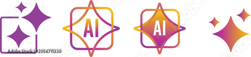 AI Generated Icons set in vector illustration format. editable illustrator AI seal
