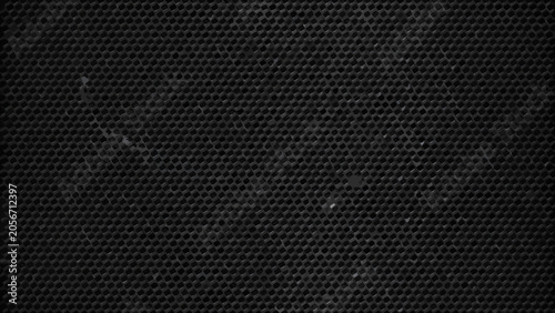 Obraz na plátně Dark gray perforated metal sheet with a repeating diamond grid pattern industria