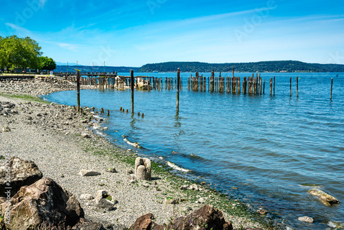 Ruston Old Pilings Shoreline