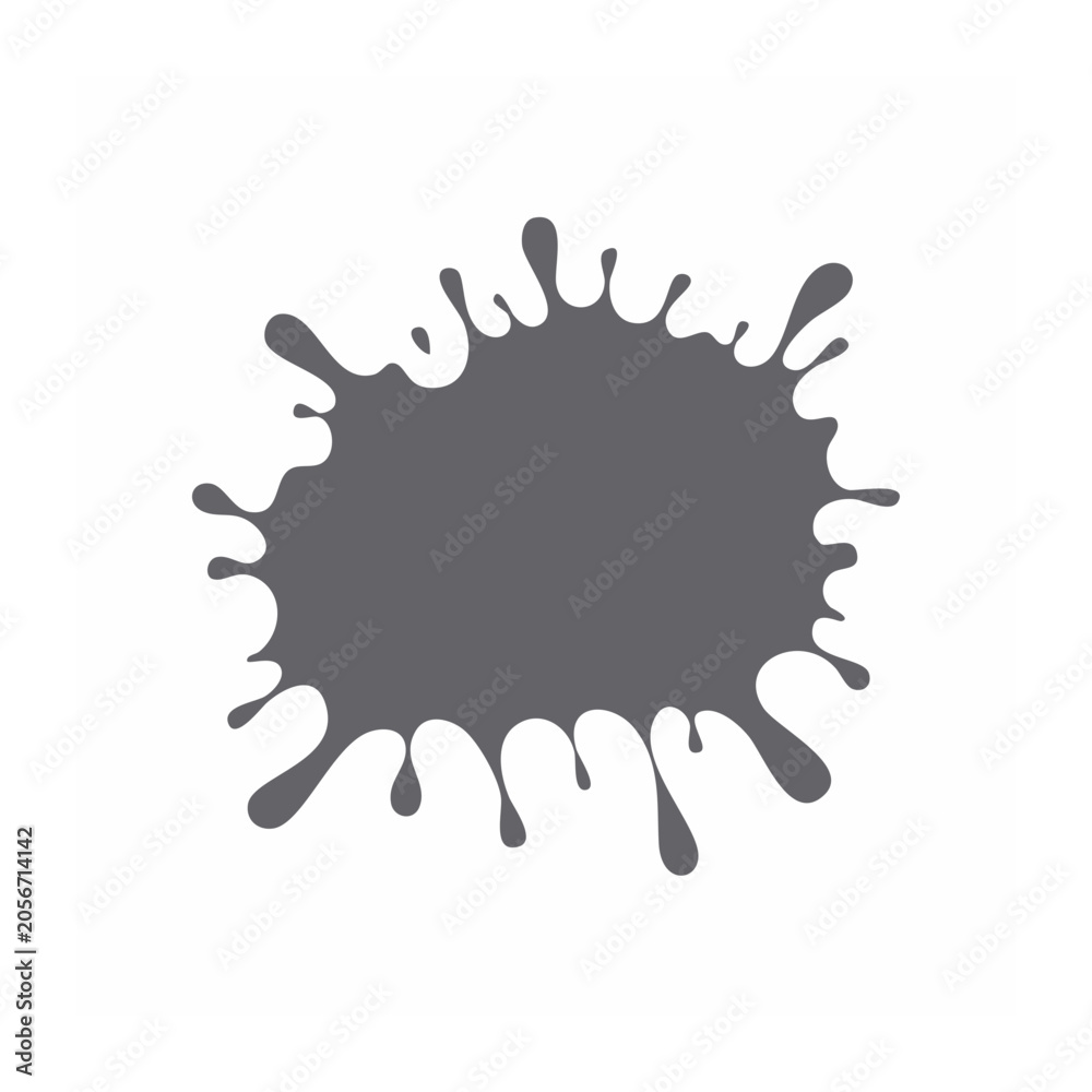Fototapeta premium Gray Paint Splatter Vector Graphic