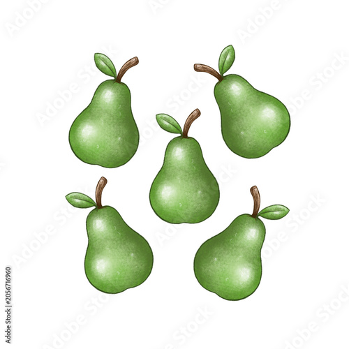 Watercolor fruit