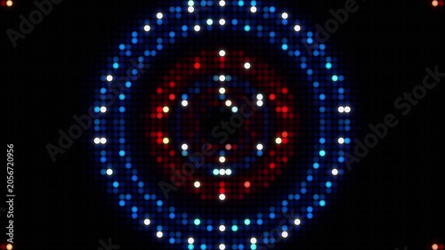 Pulsing Red and Blue LED Circle Waves