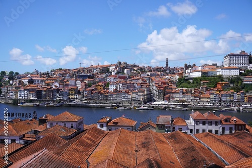 view of roofs' houses in porto portugal