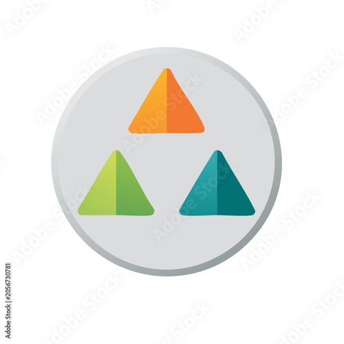 Four geometric triangles in flat design