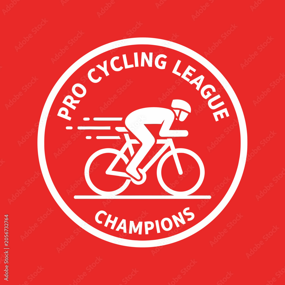 Fototapeta premium Pro Cycling League Champions Logo Emblem Sport Bicycle Icon Graphic