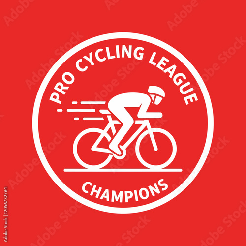 Pro Cycling League Champions Logo Emblem Sport Bicycle Icon Graphic