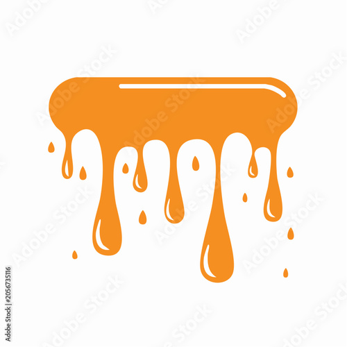 Orange liquid dripping