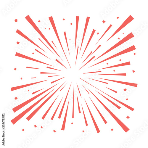 Red burst vector graphic