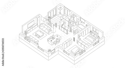 Detailed Floor Plan Architecture Design.