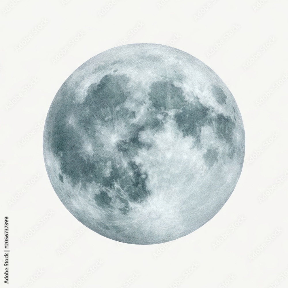 Obraz premium Realistic full moon illustration.