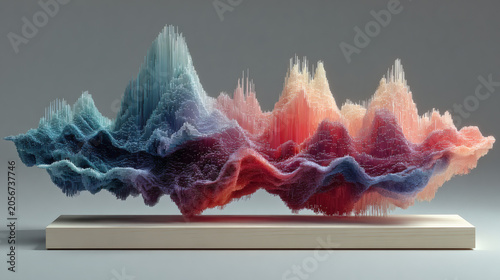 Tapety artystyczne Abstract data wave form