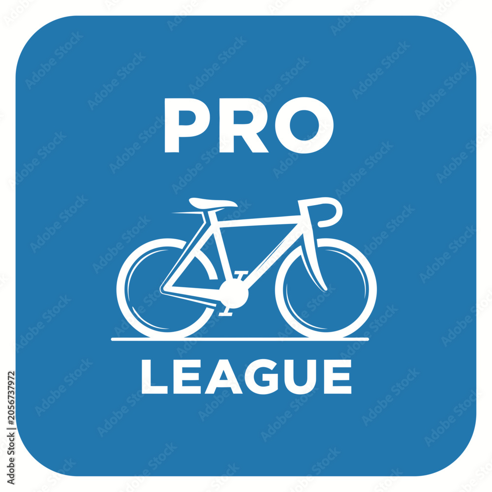 Fototapeta premium Professional Cycling League Logo: A Sleek Emblem for Competitive Bicycle Racing Events