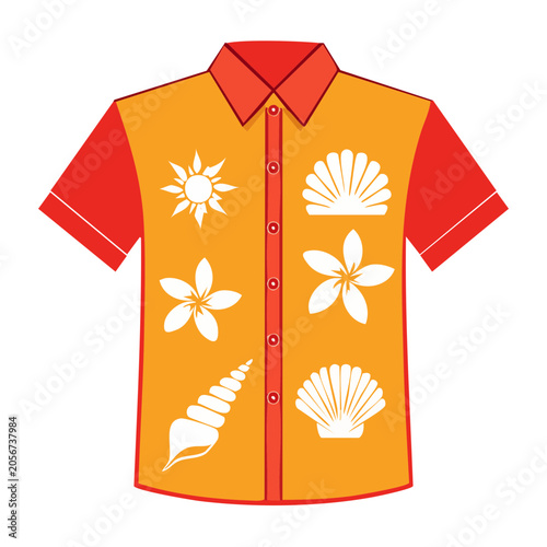 Orange sweater with red snowflake pattern