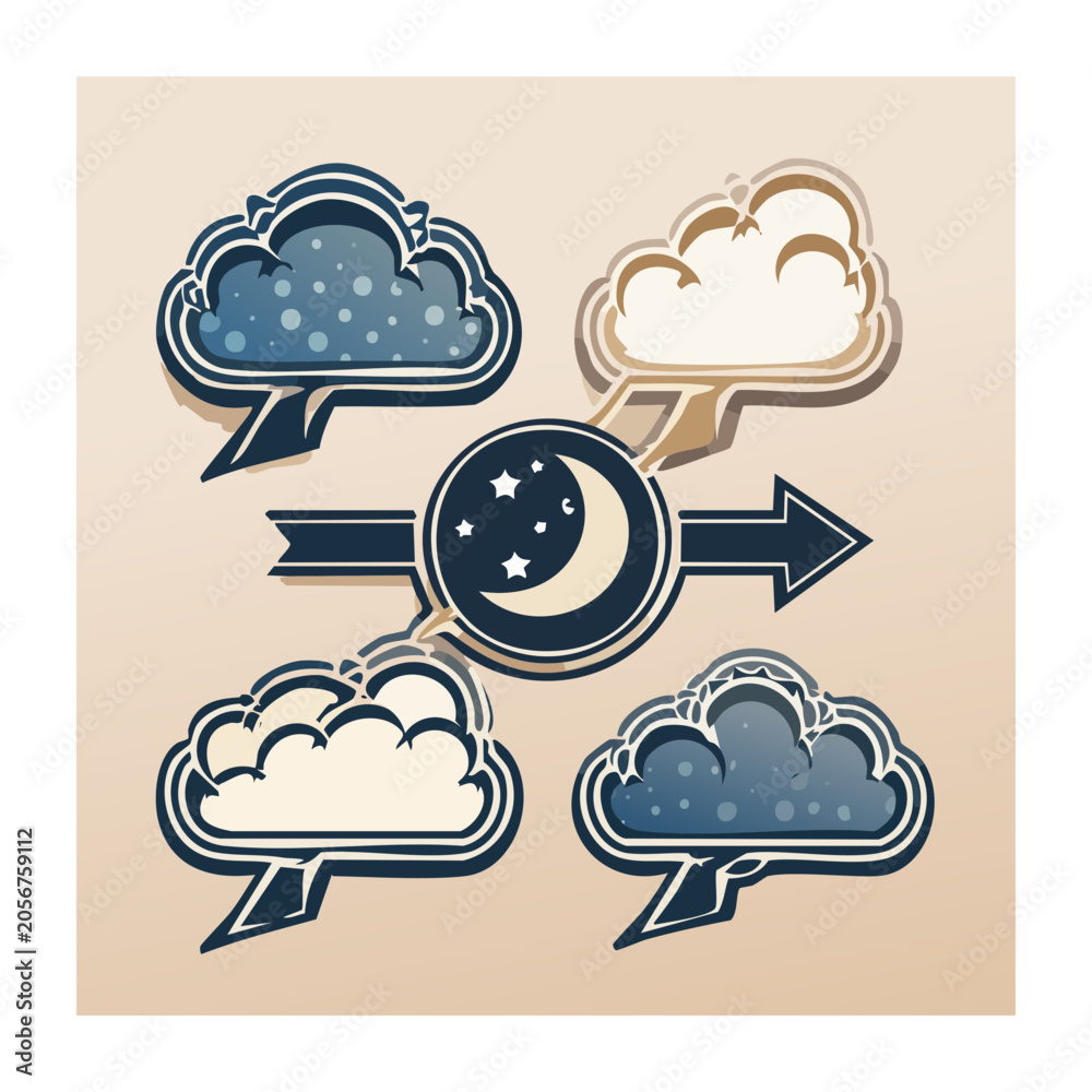 Fototapeta premium Flat design gear icon set