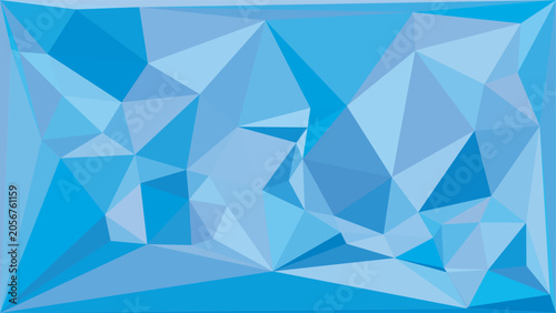 Cuadro en lienzo Dynamic blue geometric low poly background featuring abstract triangular facets