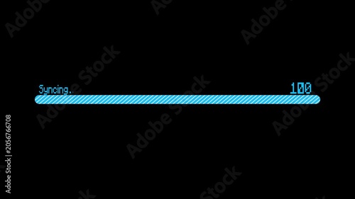 Syncing progress bar at 39 percent in blue loading percentage interface software