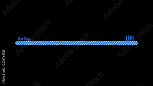 Digital progress bar graphic showing thirty-nine percent starting process