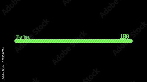 Starting process progress bar at 39 percent green loading percentage interface