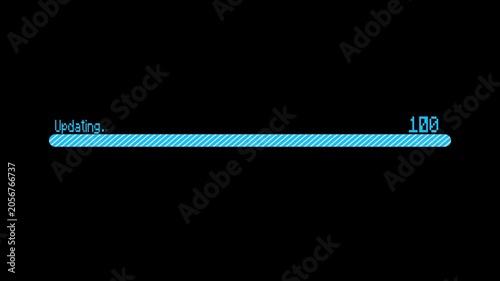 Digital updating progress bar indicating thirty-nine percent completion