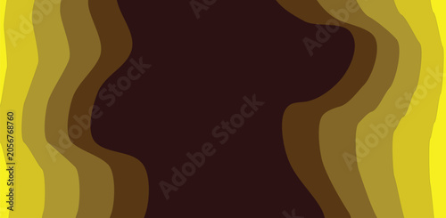 Dark Brown Organic Abstract Background with Fluid Shapes Vector