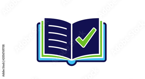 Knowledge Validation Concept With A Book And A Check Mark Symbol In Creative Design