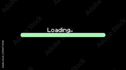 Loading progress bar interface animation for digital software processes