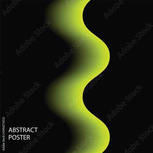 Abstract Yellow and black gradient background illustration