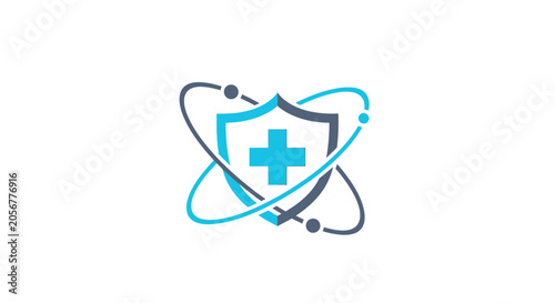 Medical Shield: Protection, Innovation, Healthcare, and Modern Medical Technology Illustration