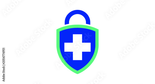 Medical Shield: Secure Healthcare Concept Depicted With Protective Emblem Icon