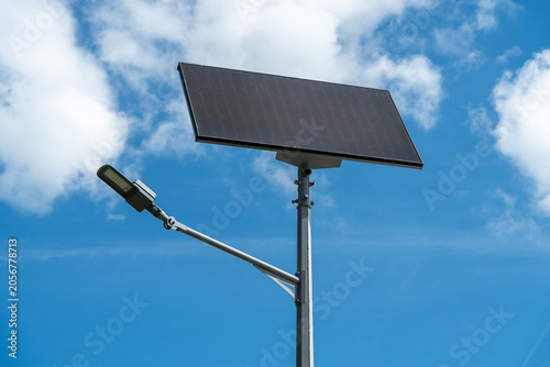 Energy-saving LED street lamp with solar panel
