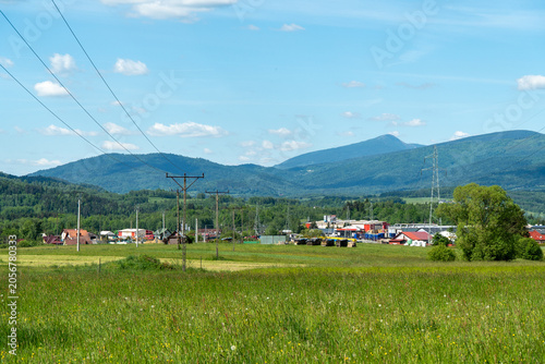 Panorama of the Babia Gora range with the Babia Gora peak.