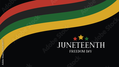 Canvastavla Juneteenth Freedom Day Celebration Background African American Heritage Vector D