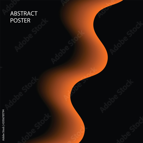 Gradient Background Illustration with Dark Tones and Orange Accent