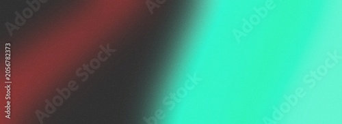 Bilde på lerret Futuristic cyberpunk dark red and cyan grainy gradient background, bold neon noi
