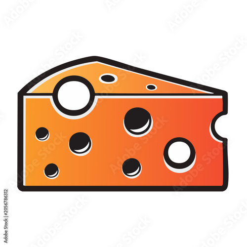 Flat design orange mailbox icon