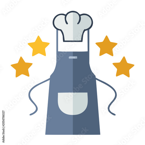 Flat design superhero icon with cape and stars