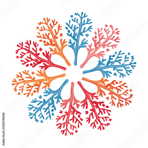 Minimalist floral pattern vector design