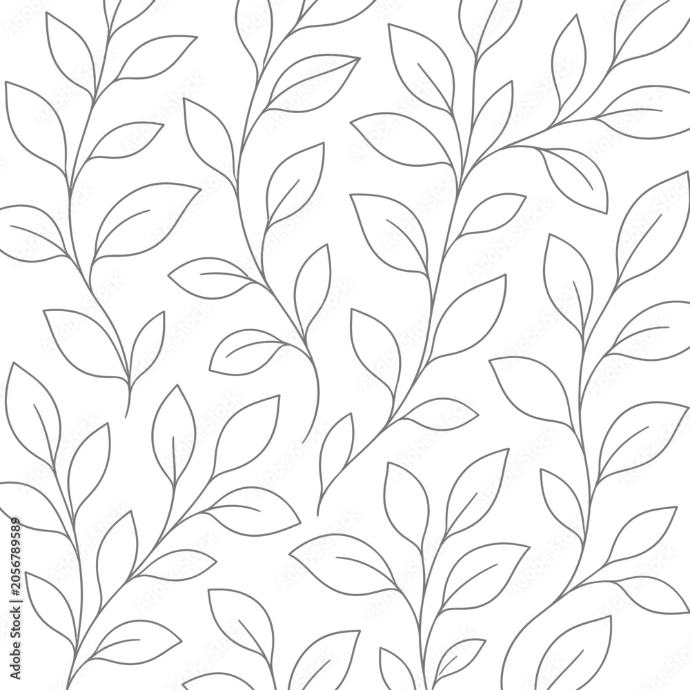 Fototapeta premium Minimalist leaf pattern design for decor and textiles