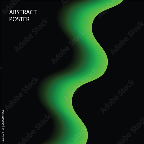 Gradient Background Illustration with Dark Tones and Green Accent