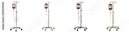 Fotografía Medical IV Stands with Blood Bags: Professional Hospital Equipment for Intraveno