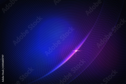 Abstract Blue Purple Background - Diagonal Glowing Line with Dotted Pixel Pattern - Modern Minimalist Digital Wallpaper Design