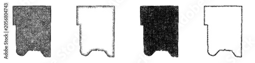 Fotografía Sketch Ramsey County (Minnesota) outline map design set