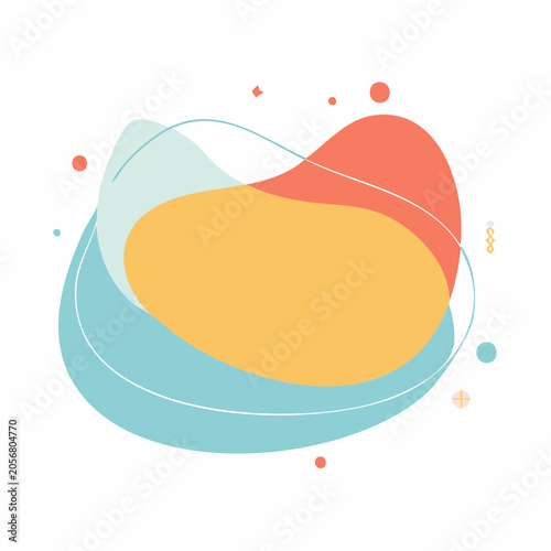 Abstract Organic Shapes with Pastel Colors