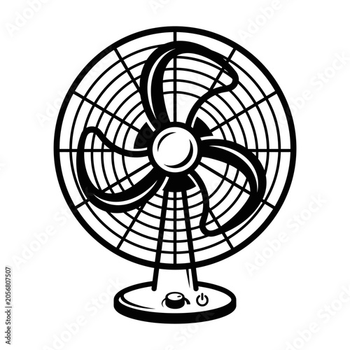 Εκτύπωση καμβά Electric Fan Home Appliance Device.