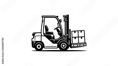 Obraz na płótnie Forklift with pallet industrial vehicle.