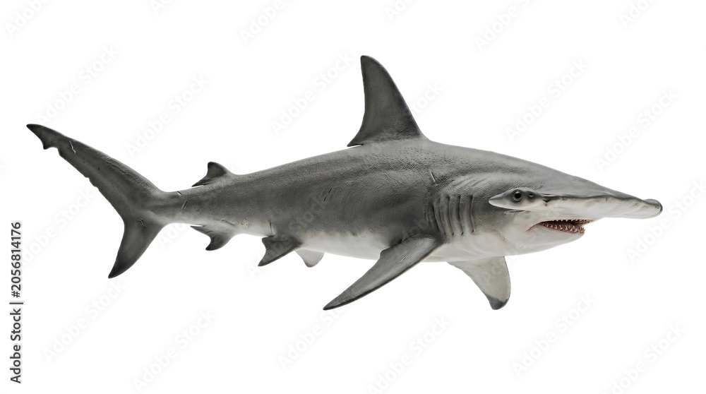 Fototapeta premium shark isolated on white background