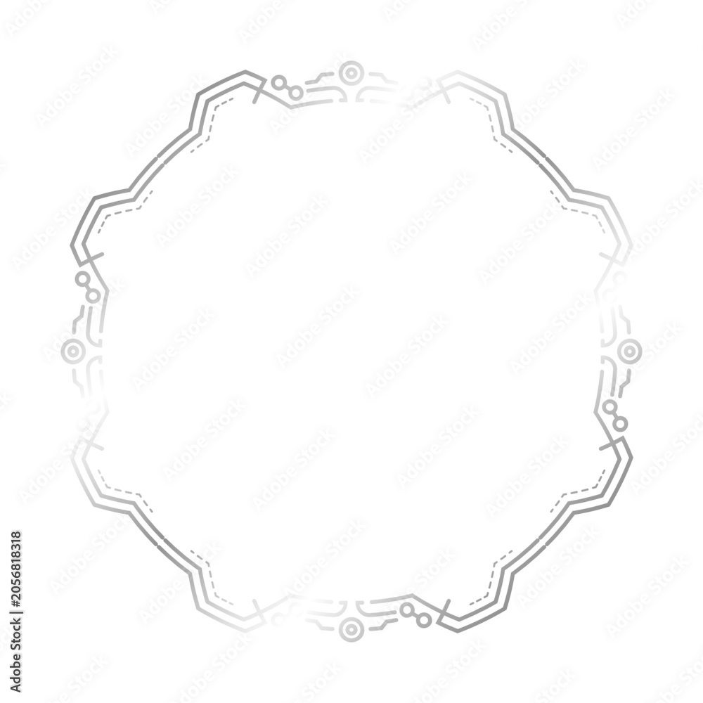 Naklejka premium silver art pattern frame