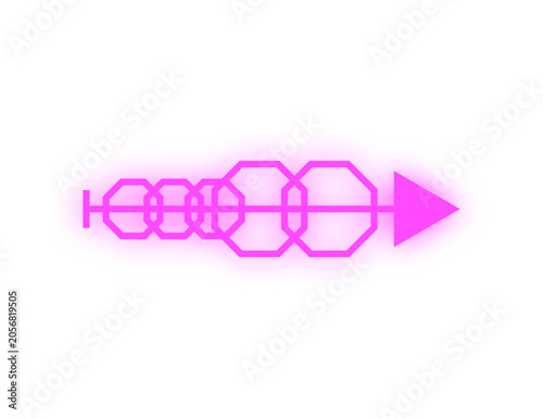 neon geometric arrow